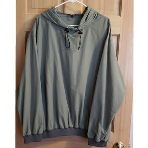ASOS Hoodie Large Green Long Sleeve Lightweight Windshirt Men's